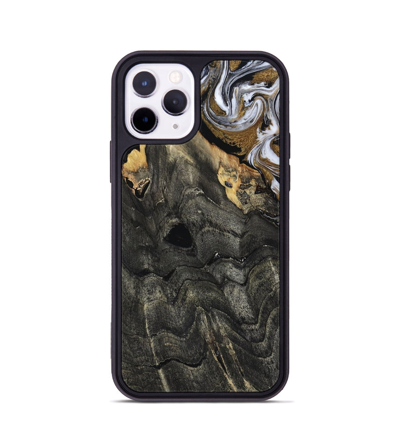 iPhone 11 Pro Wood Phone Case - Shelia (Black & White, 817635)