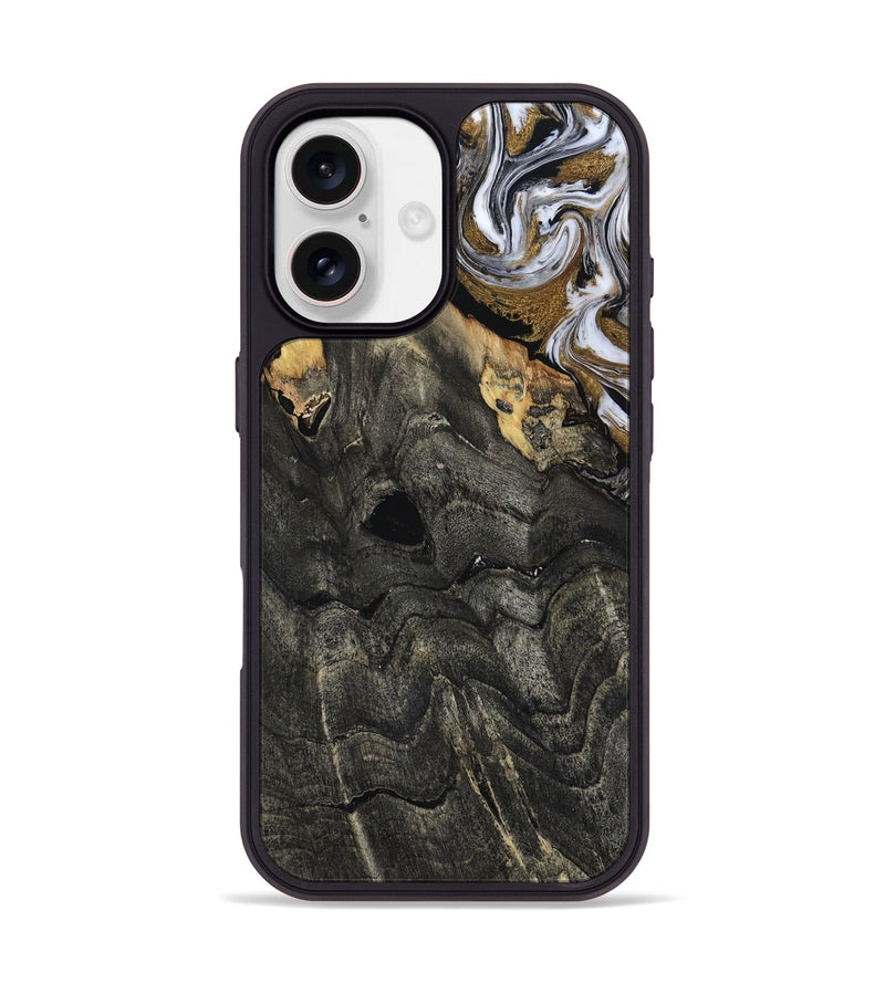 iPhone 17 Wood Phone Case - Shelia (Black & White, 817635)