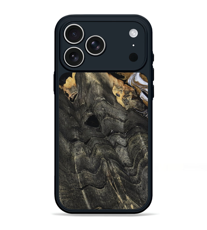 iPhone 17 Pro Max Wood Phone Case - Shelia (Black & White, 817635)