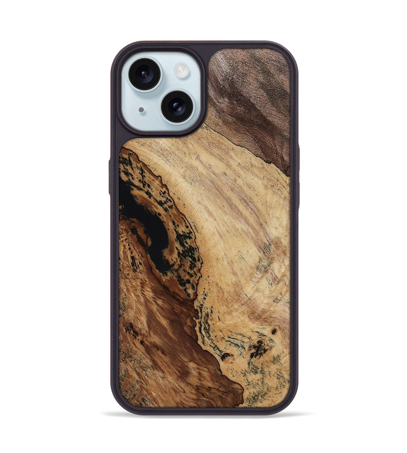 iPhone 15 Wood Phone Case - Shelbi (Wood Burl, 817639)