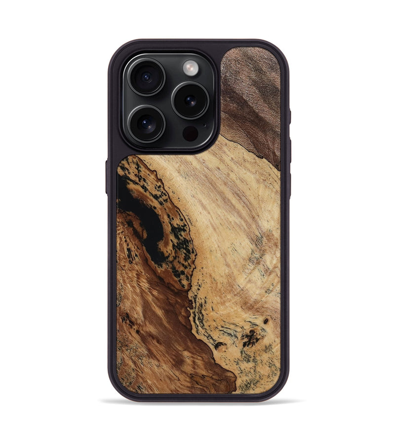 iPhone 15 Pro Wood Phone Case - Shelbi (Wood Burl, 817639)