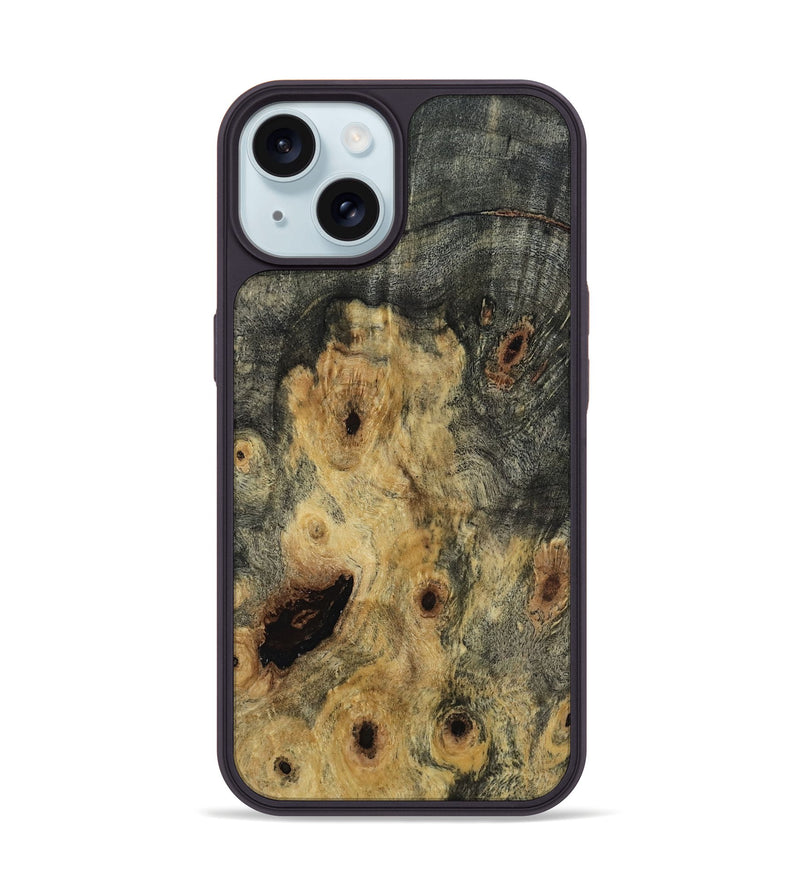 iPhone 15 Wood Phone Case - Maximus (Wood Burl, 817645)