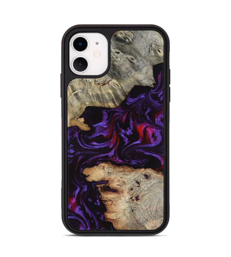 iPhone 11 Wood Phone Case - Amelie (Purple, 817652)