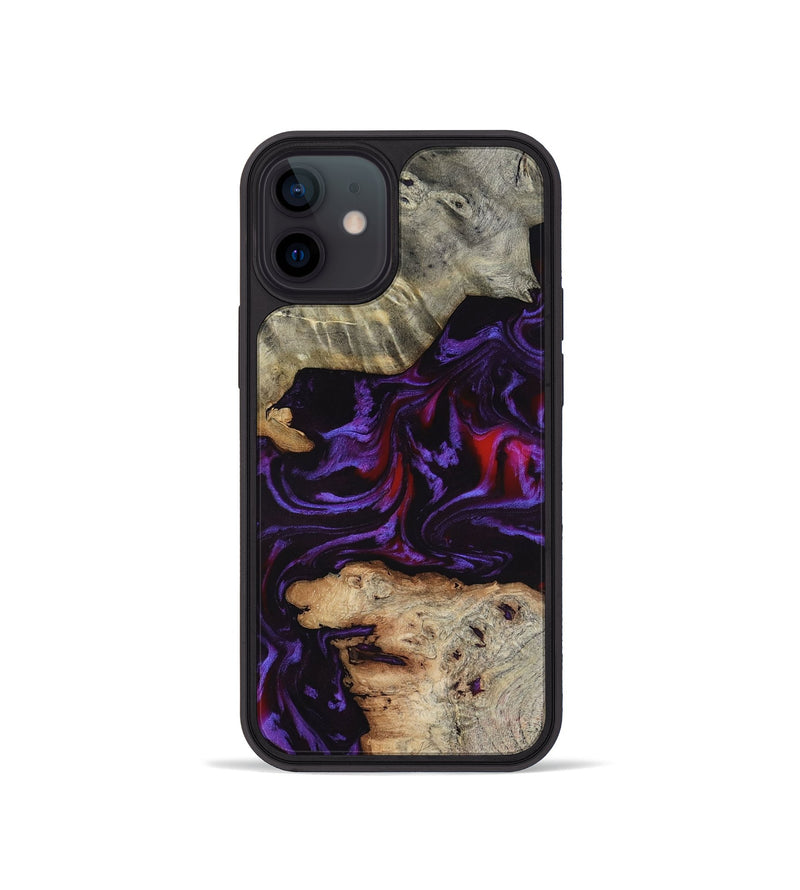 iPhone 12 mini Wood Phone Case - Amelie (Purple, 817652)