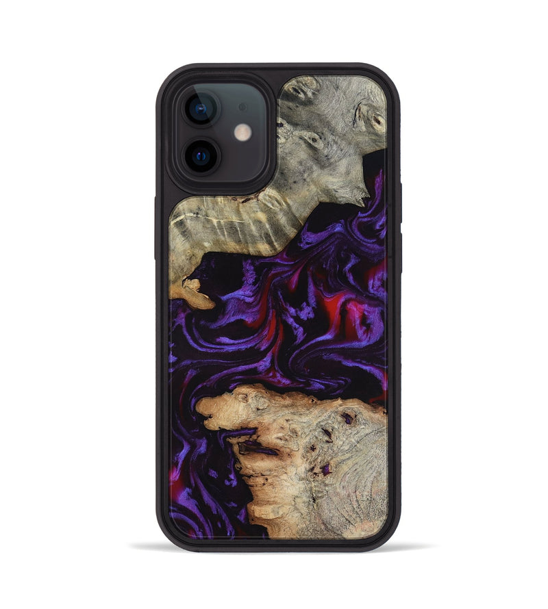 iPhone 12 Wood Phone Case - Amelie (Purple, 817652)