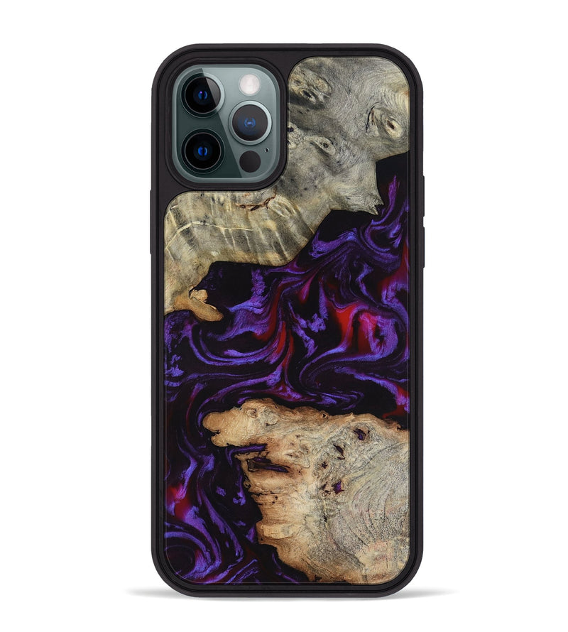 iPhone 12 Pro Max Wood Phone Case - Amelie (Purple, 817652)