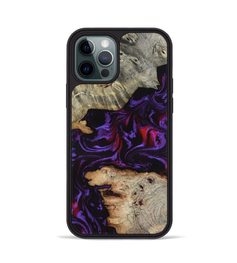 iPhone 12 Pro Wood Phone Case - Amelie (Purple, 817652)