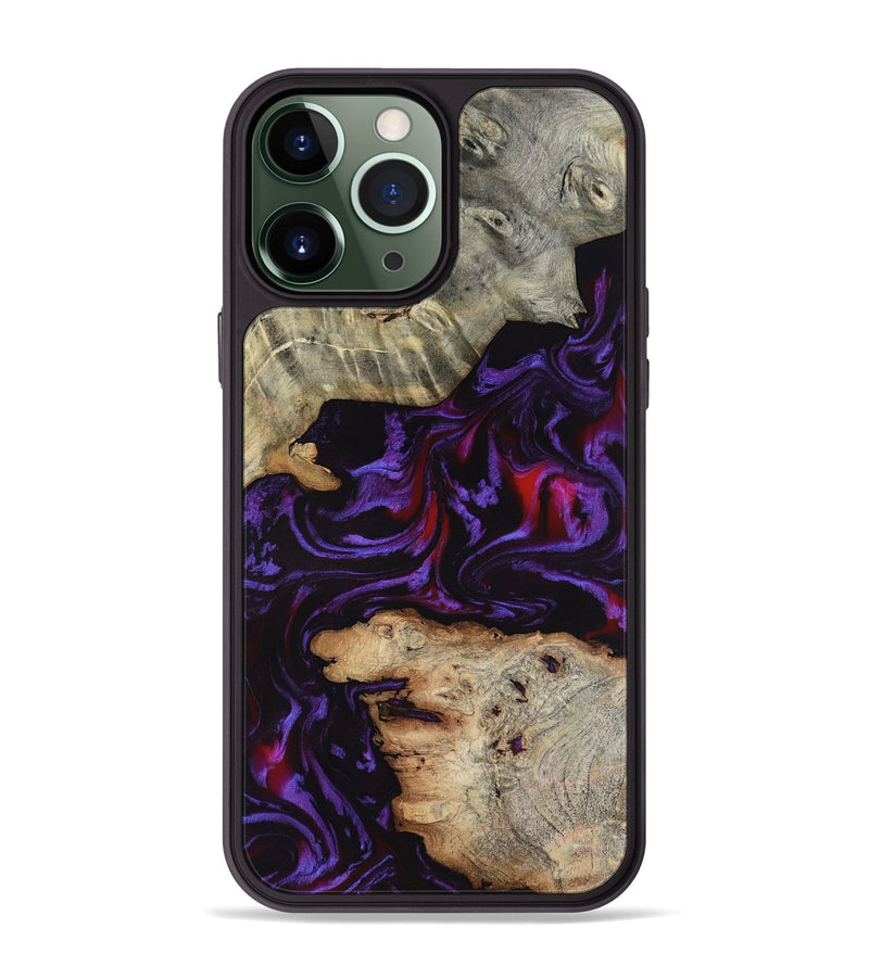 iPhone 13 Pro Max Wood Phone Case - Amelie (Purple, 817652)