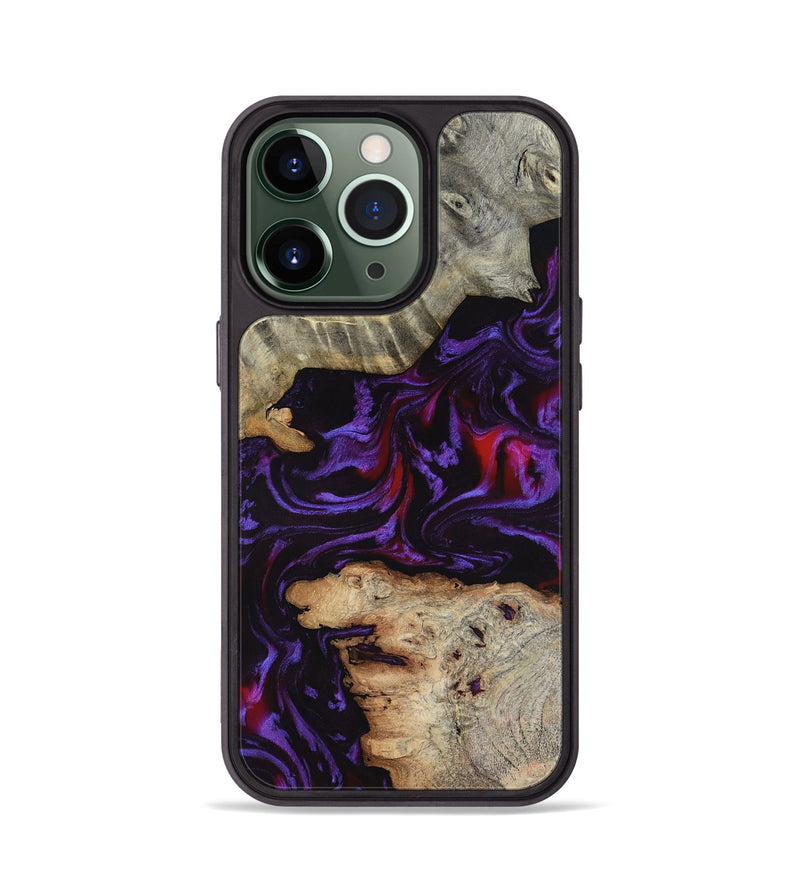 iPhone 13 Pro Wood Phone Case - Amelie (Purple, 817652)