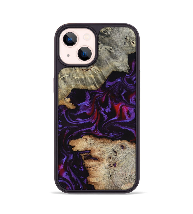 iPhone 14 Wood Phone Case - Amelie (Purple, 817652)