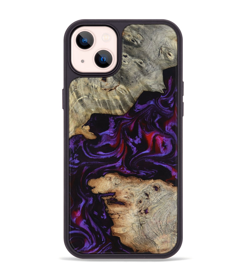 iPhone 14 Plus Wood Phone Case - Amelie (Purple, 817652)