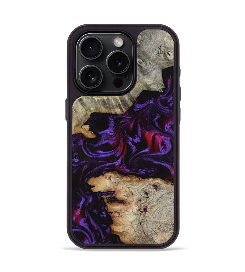 iPhone 15 Pro Wood Phone Case - Amelie (Purple, 817652)