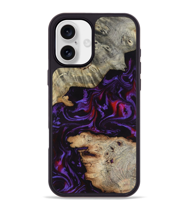 iPhone 16 Plus Wood Phone Case - Amelie (Purple, 817652)