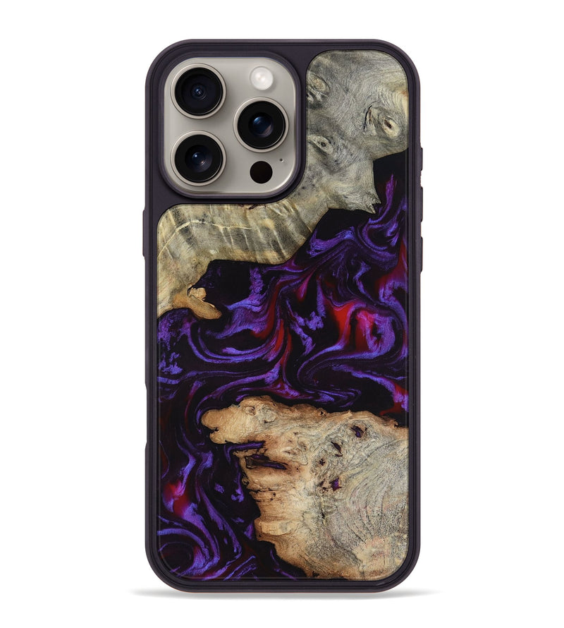 iPhone 16 Pro Max Wood Phone Case - Amelie (Purple, 817652)