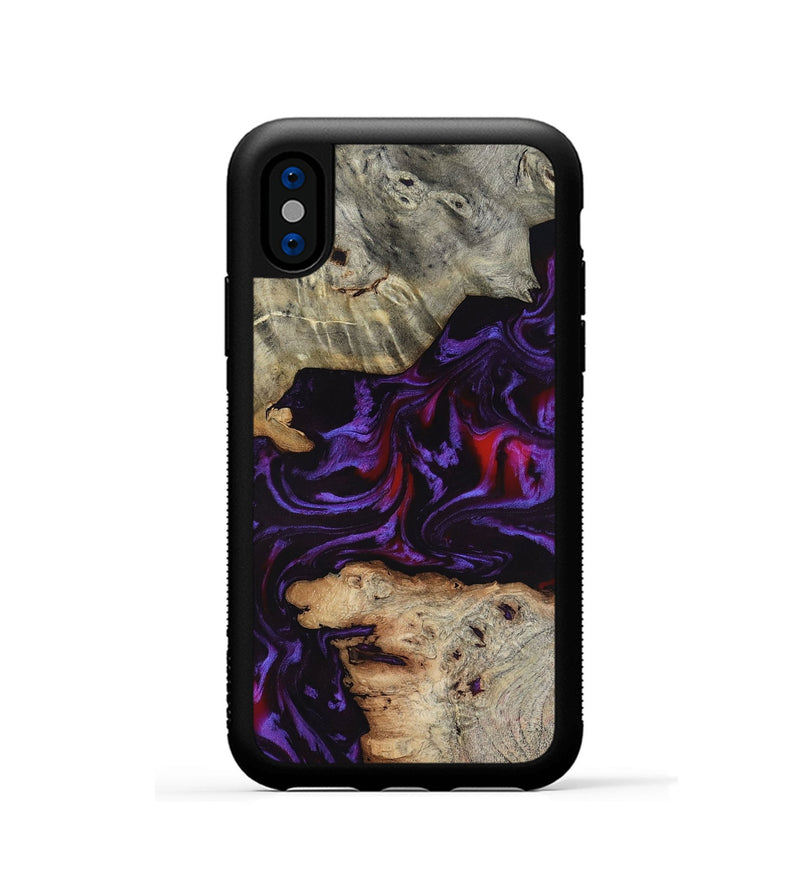 iPhone Xs Wood Phone Case - Amelie (Purple, 817652)