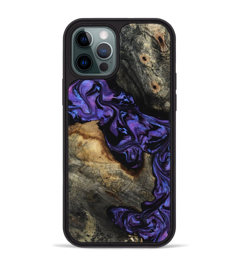 iPhone 12 Pro Max Wood Phone Case - Maira (Purple, 817653)