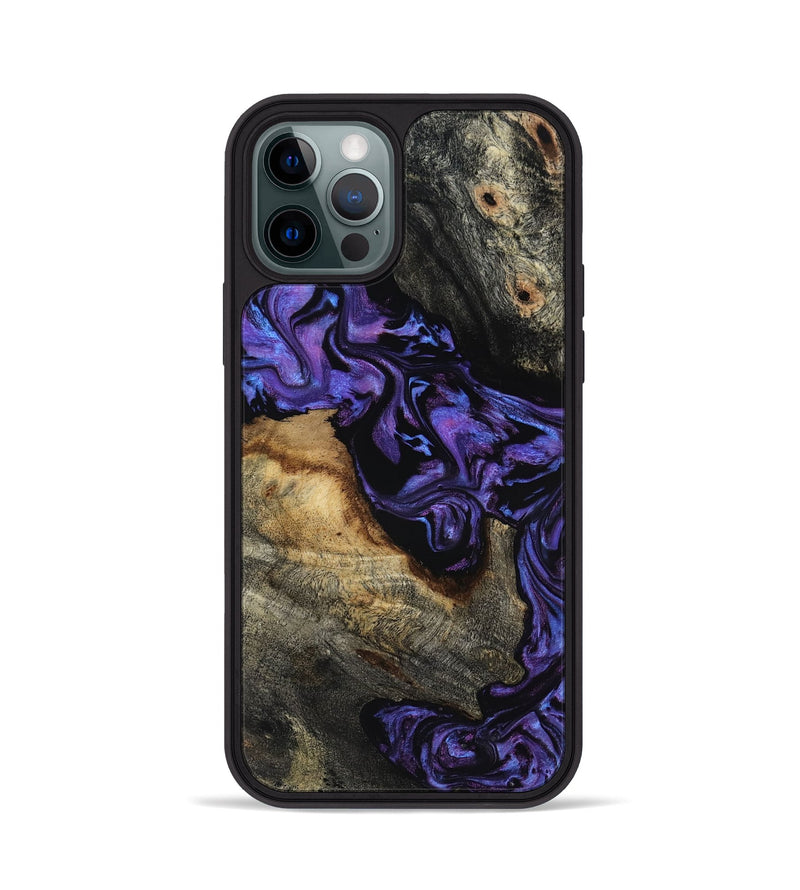 iPhone 12 Pro Wood Phone Case - Maira (Purple, 817653)