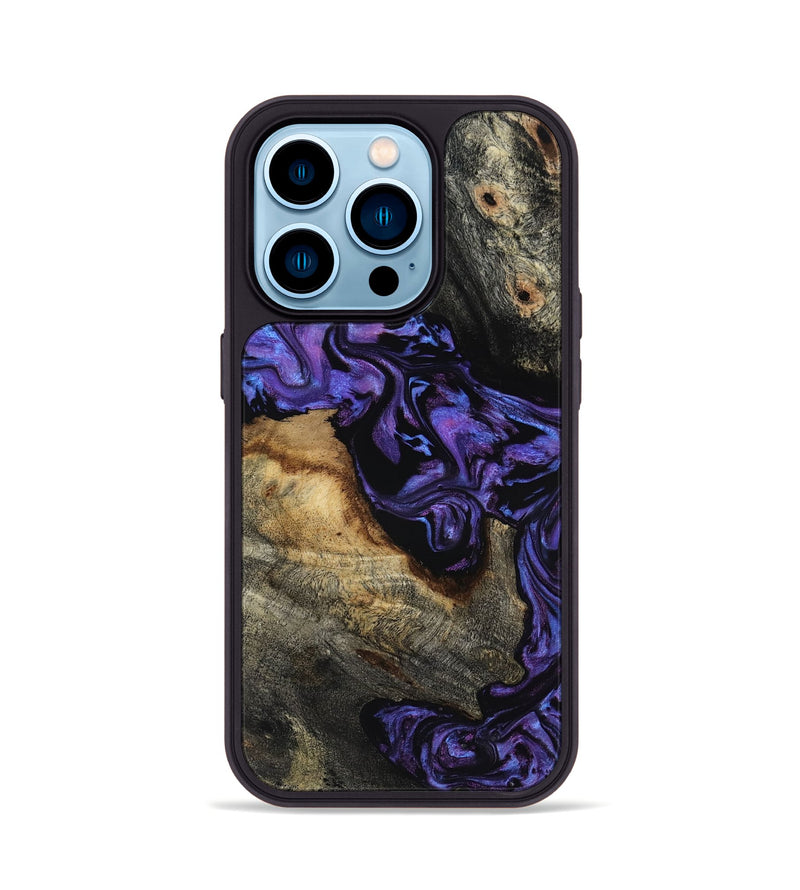 iPhone 14 Pro Wood Phone Case - Maira (Purple, 817653)