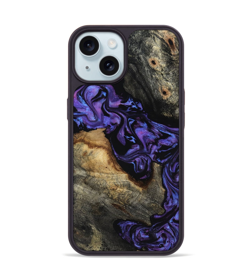 iPhone 15 Wood Phone Case - Maira (Purple, 817653)