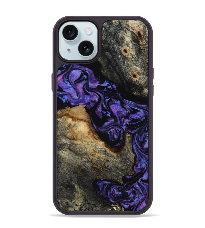 iPhone 15 Plus Wood Phone Case - Maira (Purple, 817653)
