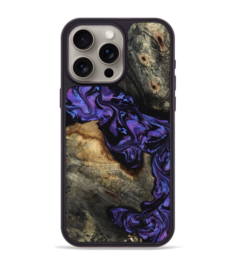 iPhone 15 Pro Max Wood Phone Case - Maira (Purple, 817653)