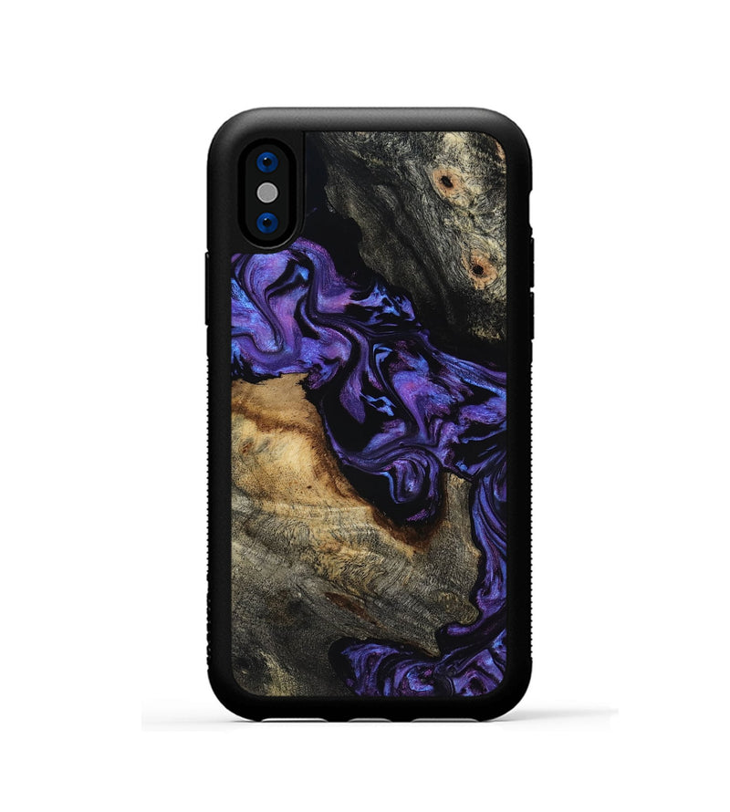 iPhone Xs Wood Phone Case - Maira (Purple, 817653)