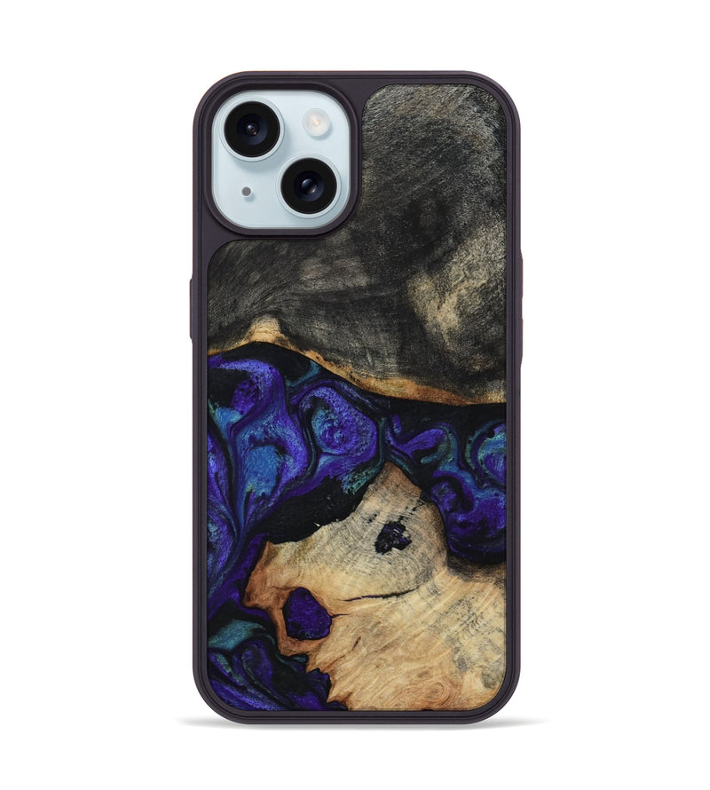 iPhone 15 Wood Phone Case - Eris (Purple, 817654)