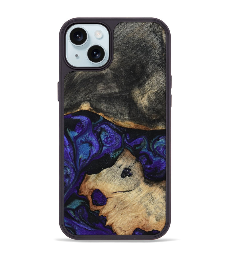 iPhone 15 Plus Wood Phone Case - Eris (Purple, 817654)