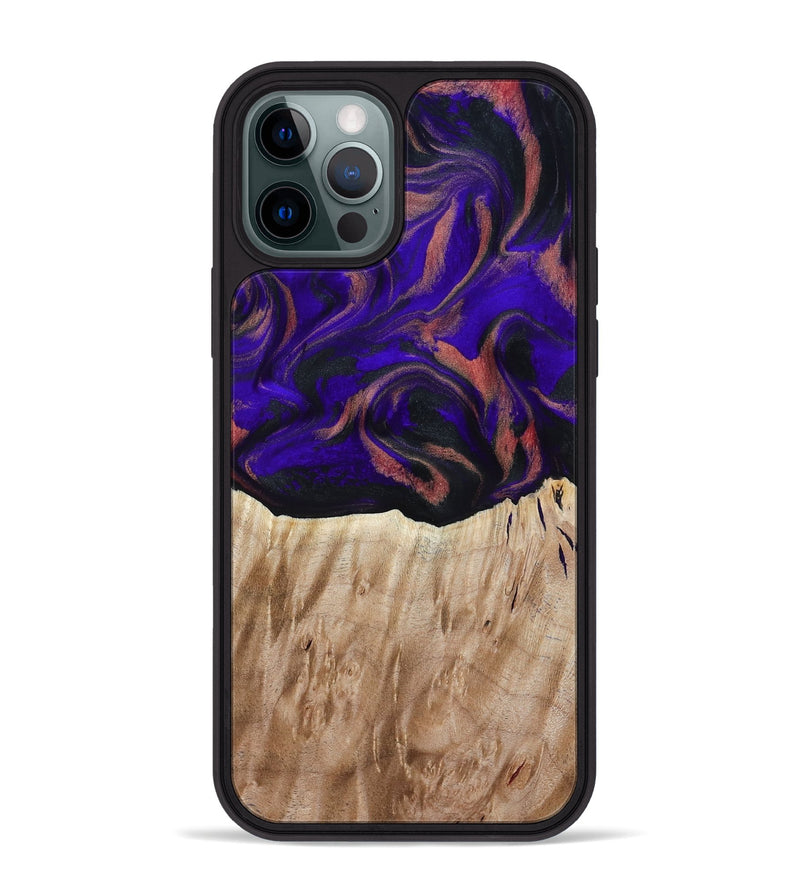 iPhone 12 Pro Max Wood Phone Case - Marques (Purple, 817655)