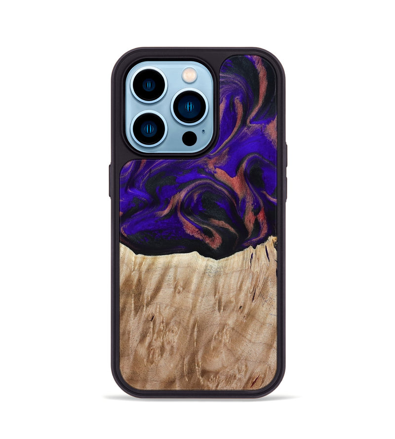 iPhone 14 Pro Wood Phone Case - Marques (Purple, 817655)