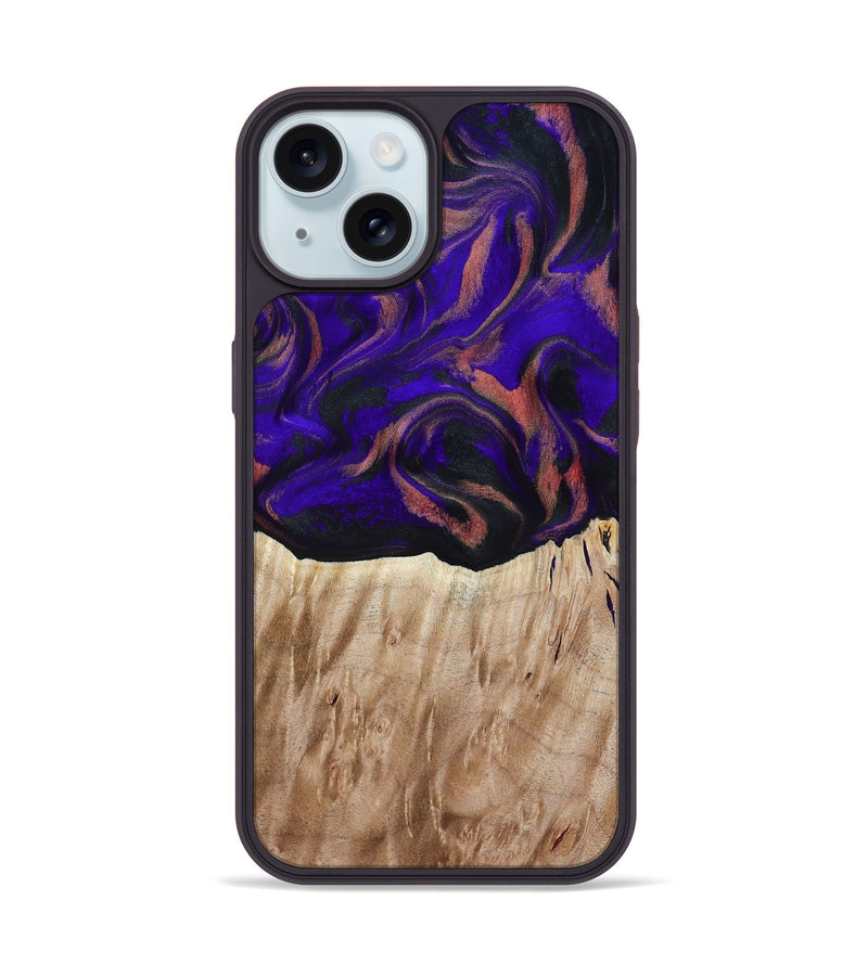 iPhone 15 Wood Phone Case - Marques (Purple, 817655)