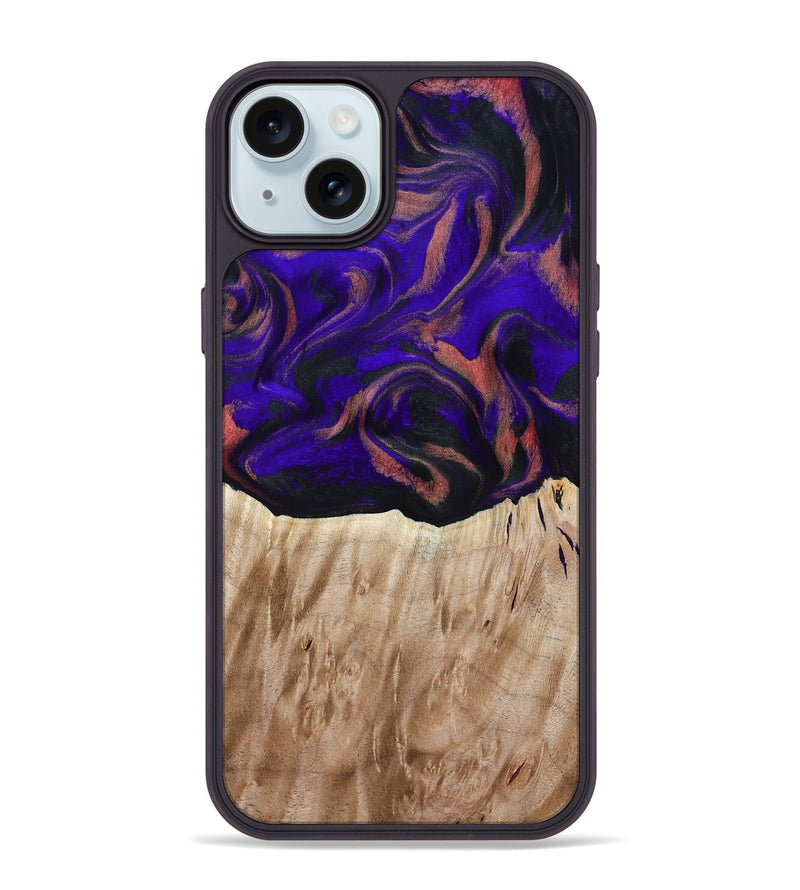 iPhone 15 Plus Wood Phone Case - Marques (Purple, 817655)