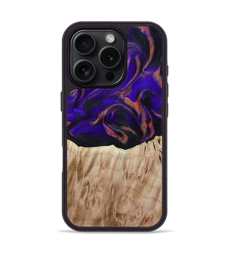 iPhone 16 Pro Wood Phone Case - Marques (Purple, 817655)