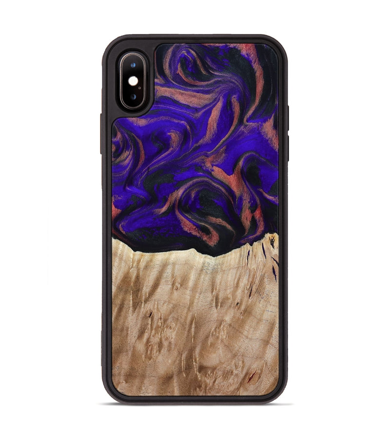 iPhone Xs Max Wood Phone Case - Marques (Purple, 817655)