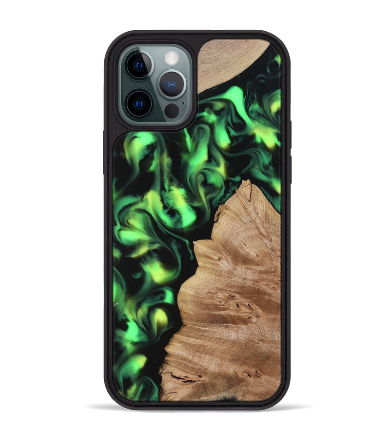 iPhone 12 Pro Max Wood Phone Case - Sherry (Neon, 817657)