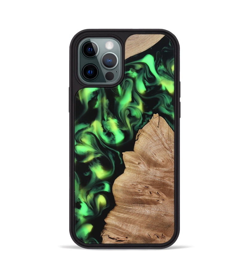 iPhone 12 Pro Wood Phone Case - Sherry (Neon, 817657)