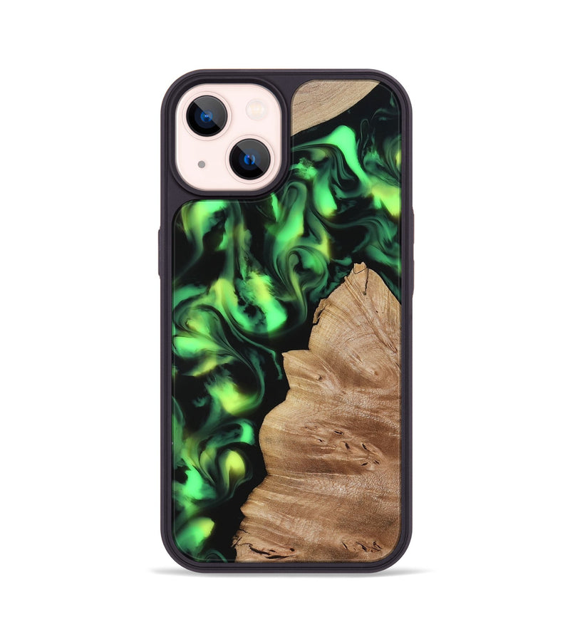 iPhone 14 Wood Phone Case - Sherry (Neon, 817657)
