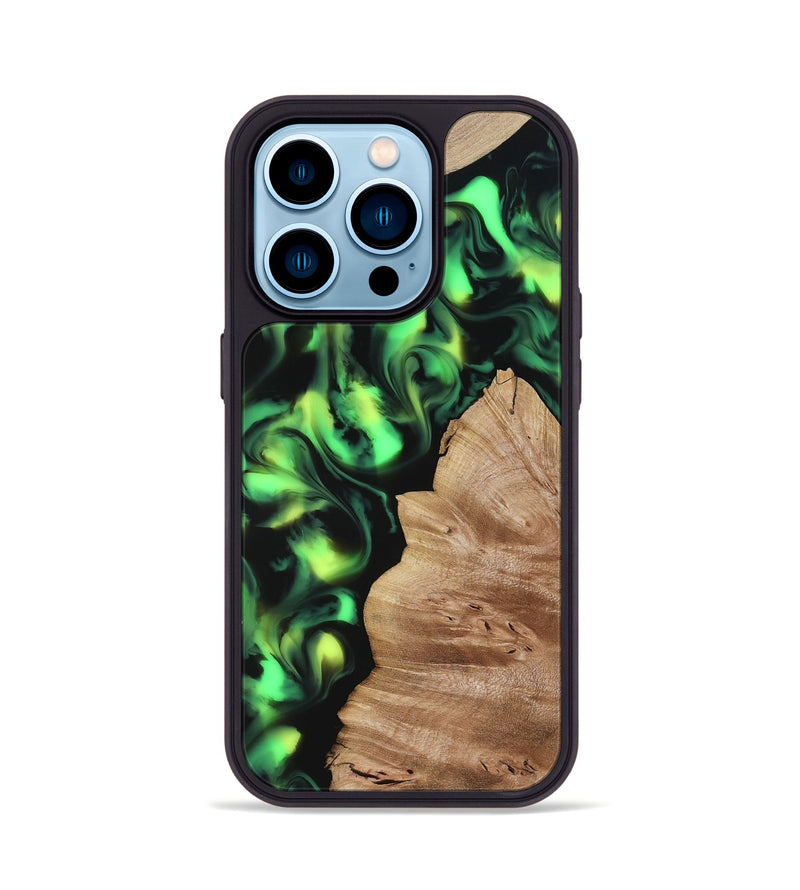 iPhone 14 Pro Wood Phone Case - Sherry (Neon, 817657)