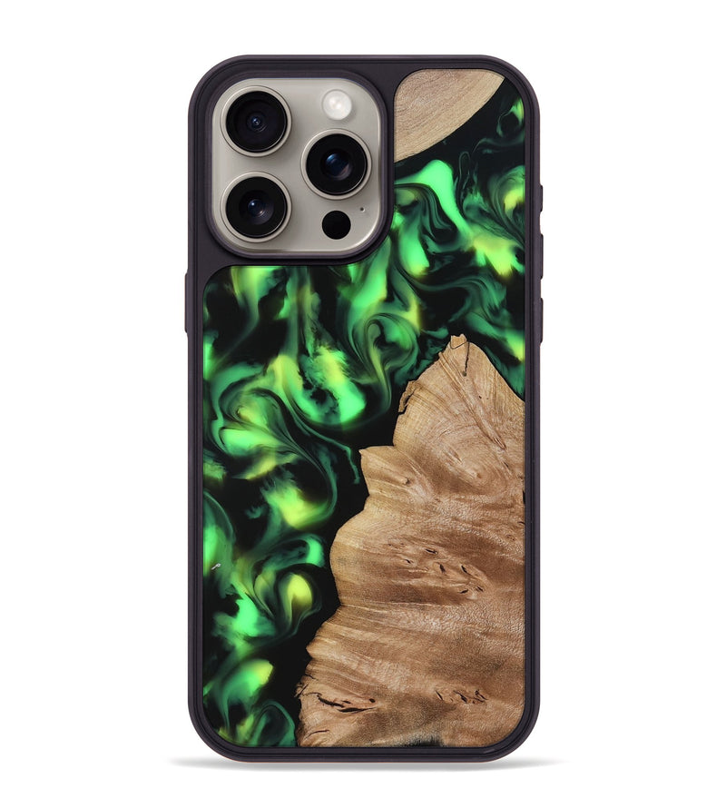 iPhone 15 Pro Max Wood Phone Case - Sherry (Neon, 817657)