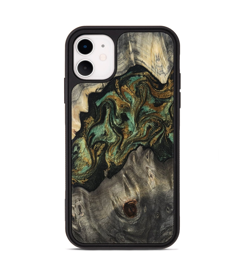 iPhone 11 Wood Phone Case - Rowen (Green, 817658)