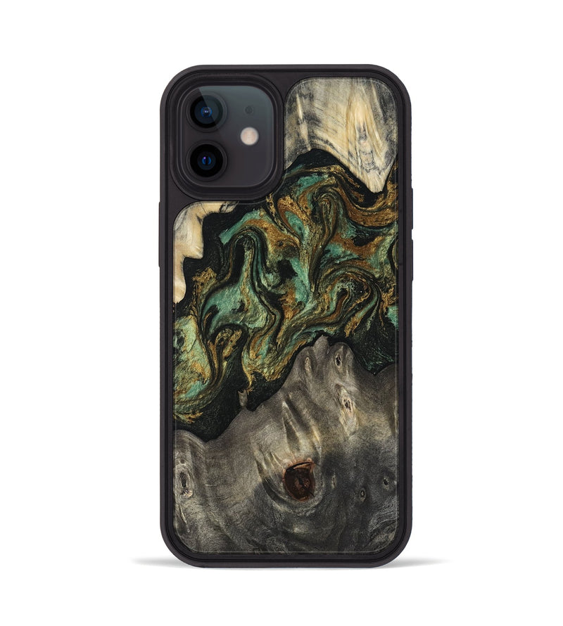 iPhone 12 Wood Phone Case - Rowen (Green, 817658)