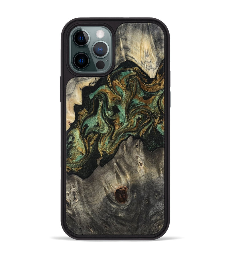 iPhone 12 Pro Max Wood Phone Case - Rowen (Green, 817658)