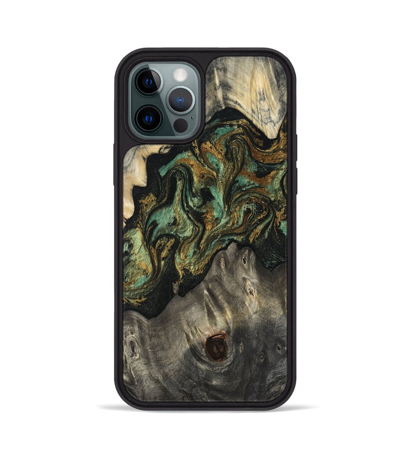 iPhone 12 Pro Wood Phone Case - Rowen (Green, 817658)