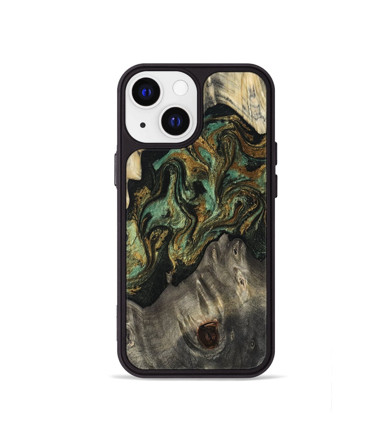iPhone 13 mini Wood Phone Case - Rowen (Green, 817658)