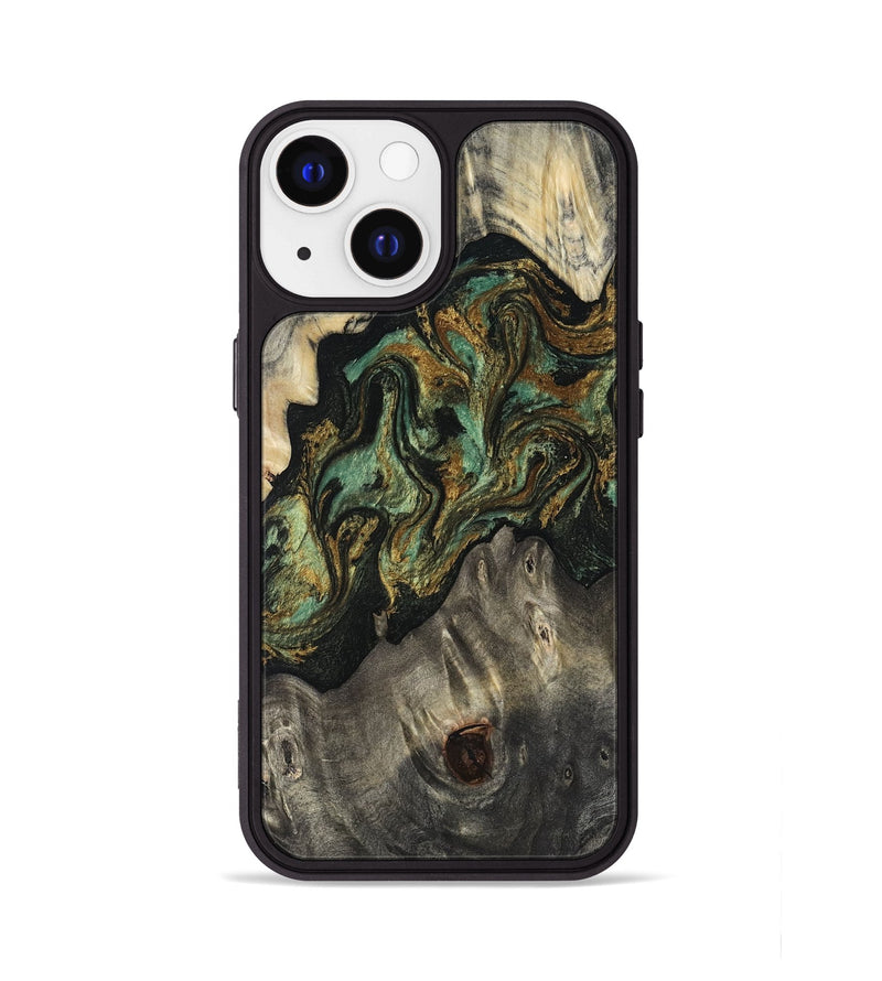 iPhone 13 Wood Phone Case - Rowen (Green, 817658)