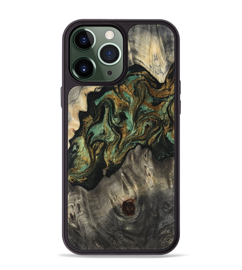 iPhone 13 Pro Max Wood Phone Case - Rowen (Green, 817658)