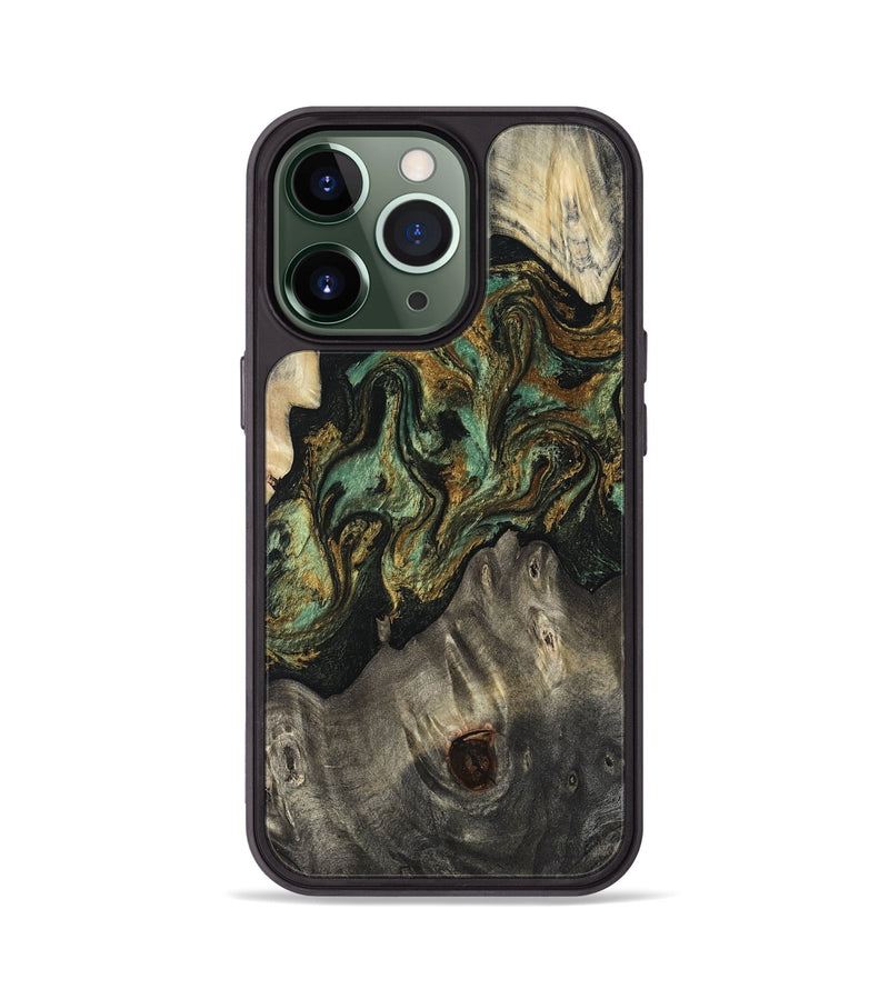 iPhone 13 Pro Wood Phone Case - Rowen (Green, 817658)