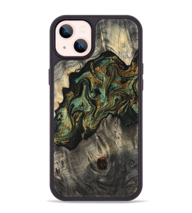 iPhone 14 Plus Wood Phone Case - Rowen (Green, 817658)
