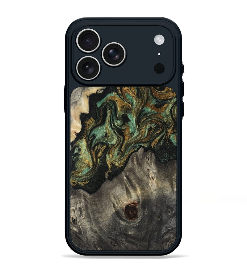 iPhone 17 Pro Max Wood Phone Case - Rowen (Green, 817658)