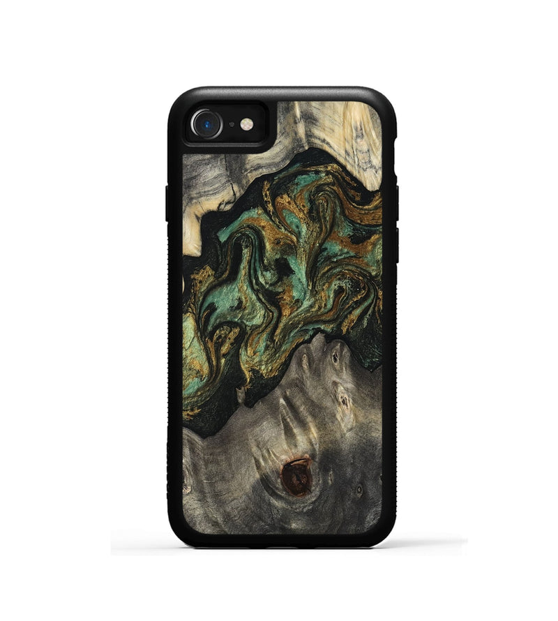 iPhone SE Wood Phone Case - Rowen (Green, 817658)